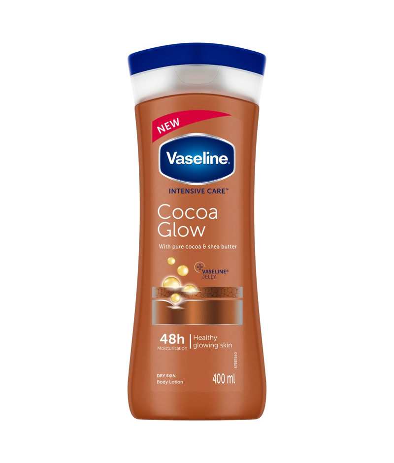 لوسیون بدن وازلین cocoa GLOW /400